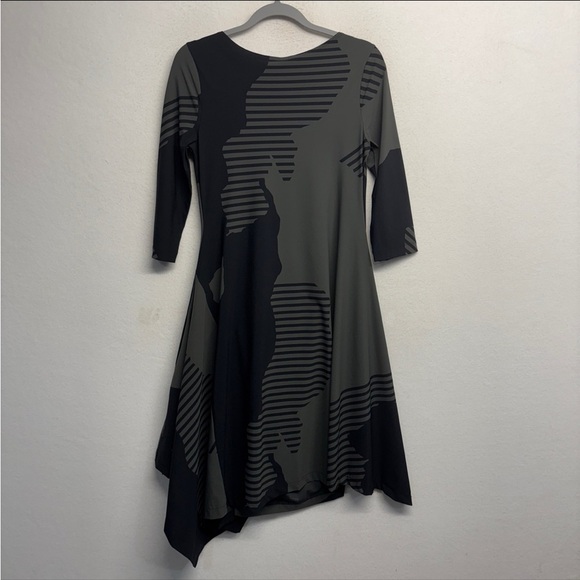 Porto San Francisco Mini Tunic Dress Gray Black 0 / XS Lagenlook - Picture 2 of 7